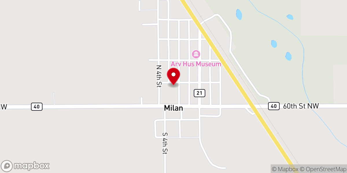 Map showing location of Kviteseid Lutheran Church