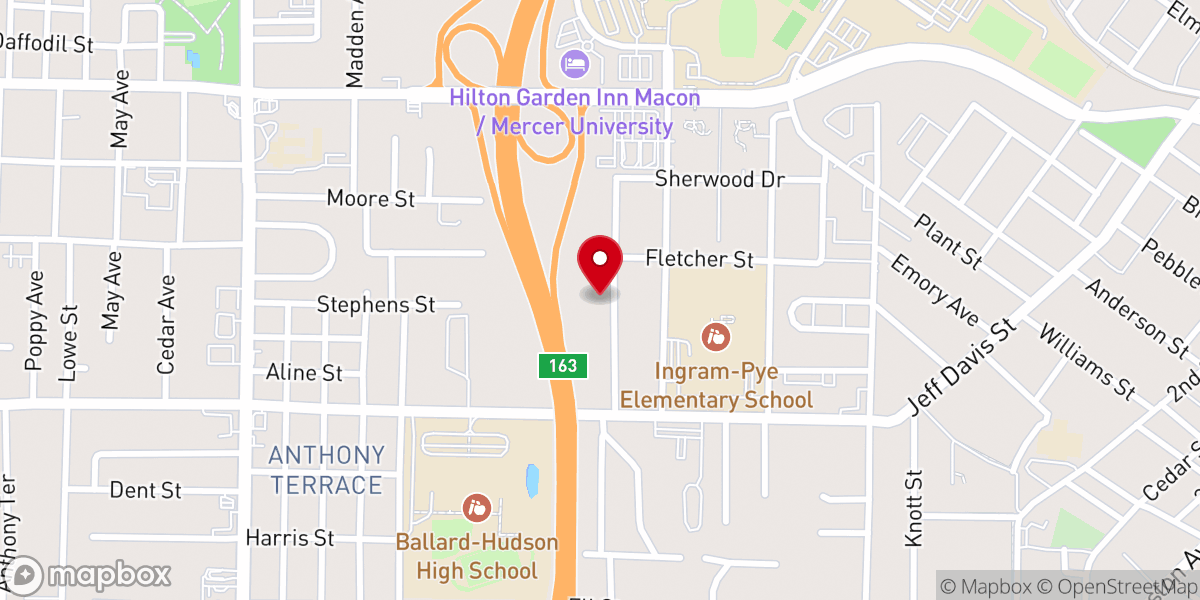 Map showing location of Pleasant Grove Church