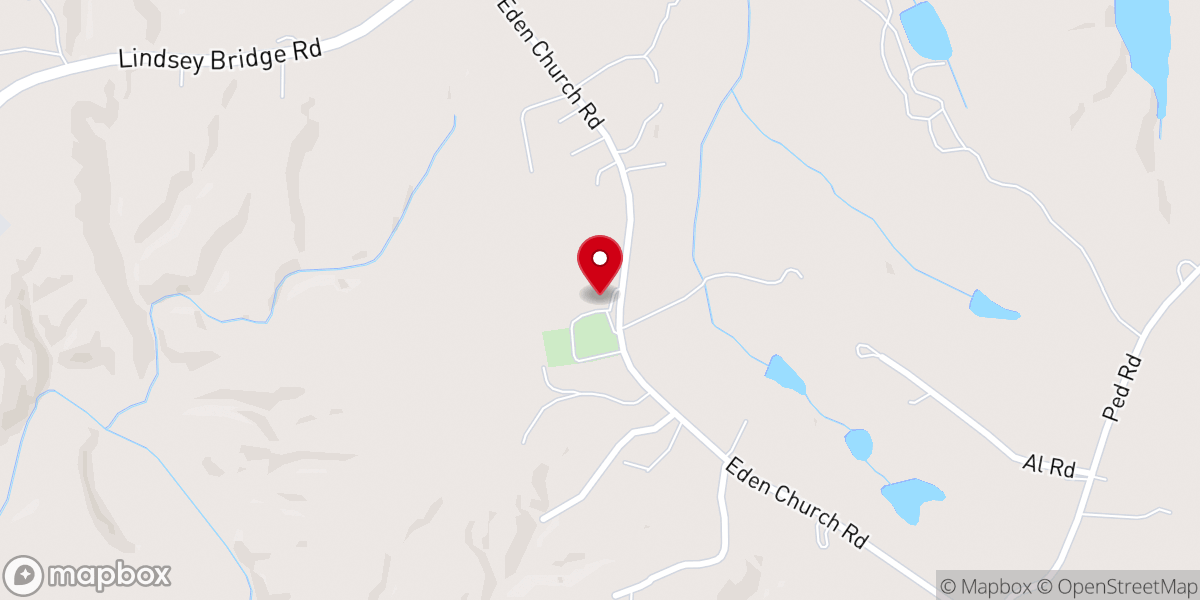 Map showing location of Eden United Methodist Church