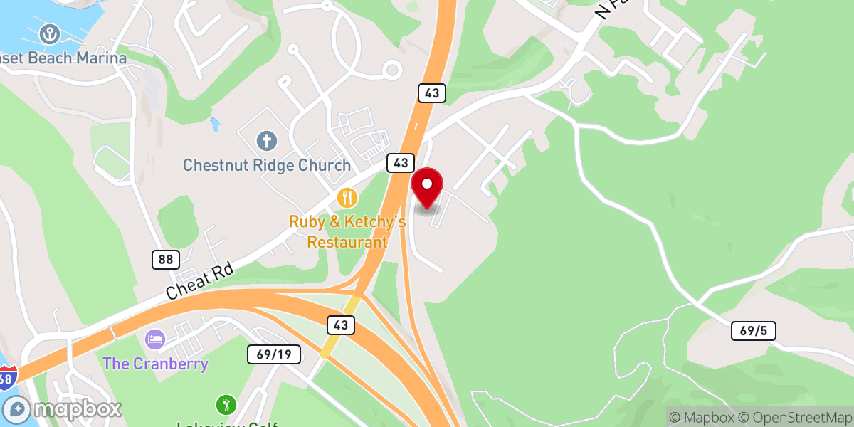 Map showing location of St Luke Catholic Church