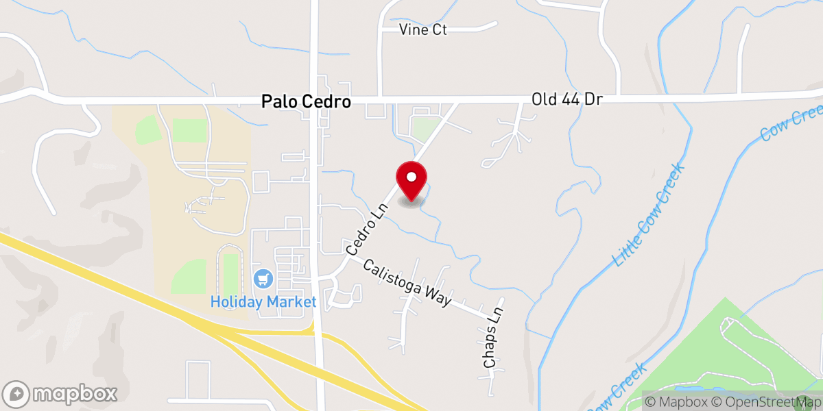 Map showing location of Palo Cedro Park