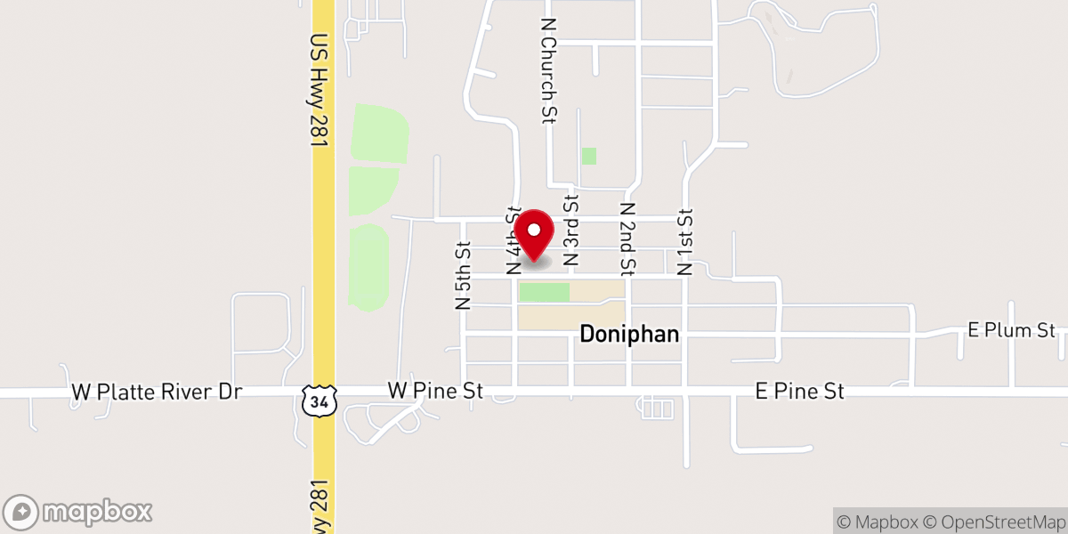 Map showing location of Saint Paul Lutheran Church - LCMS