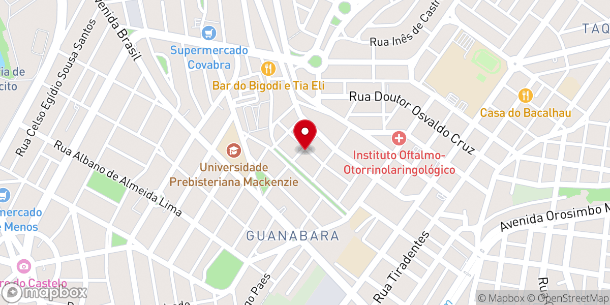Map showing location of Igreja Batista no Guanabara