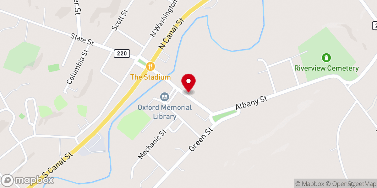 Map showing location of Historic Marker - 1823 Congregational Church
