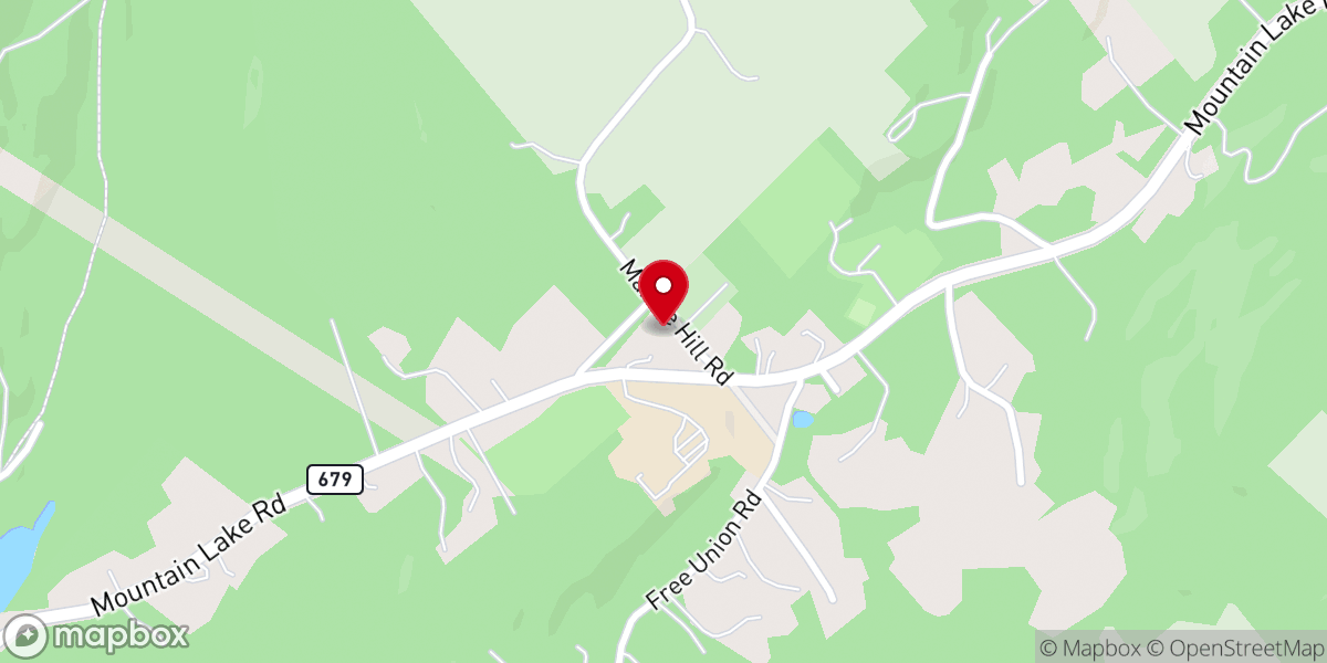 Map showing location of Free Union United Methodist