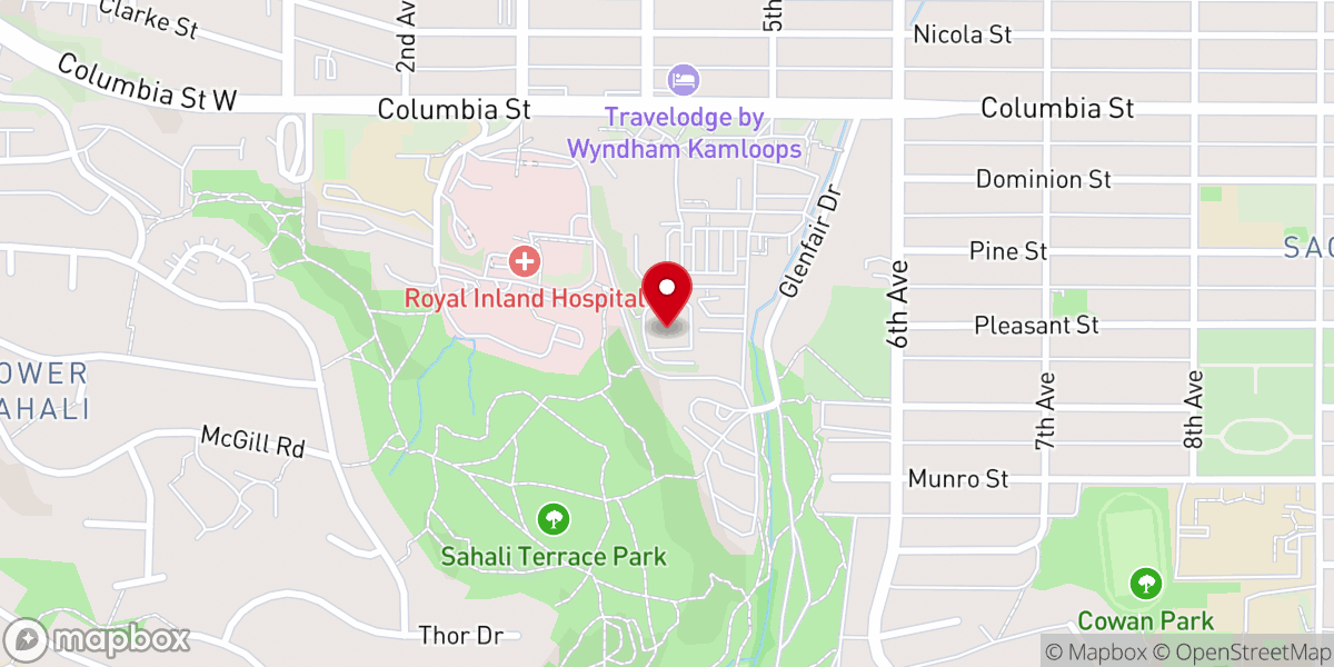 Map showing location of FrontCounter BC Kamloops