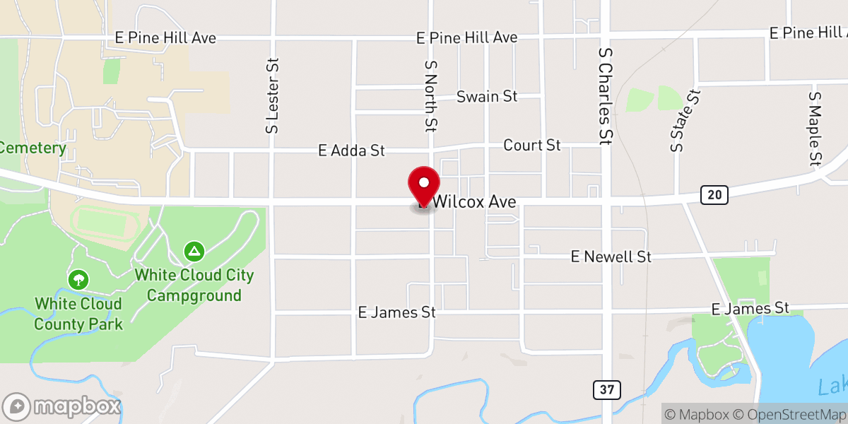 Map showing location of Seventh Day Baptist Church