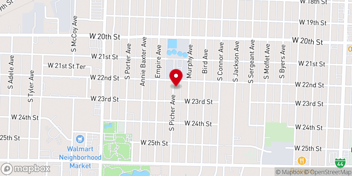 Map showing location of Blendville Christian Church