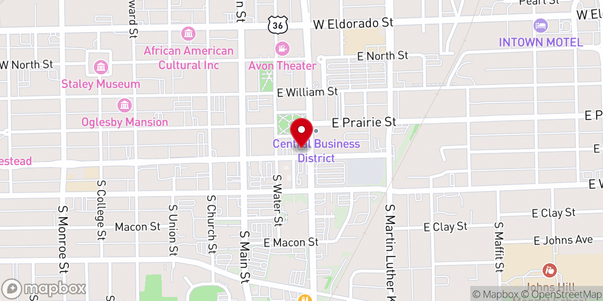 Map showing location of Upper Room Missionary Pentecostal Church