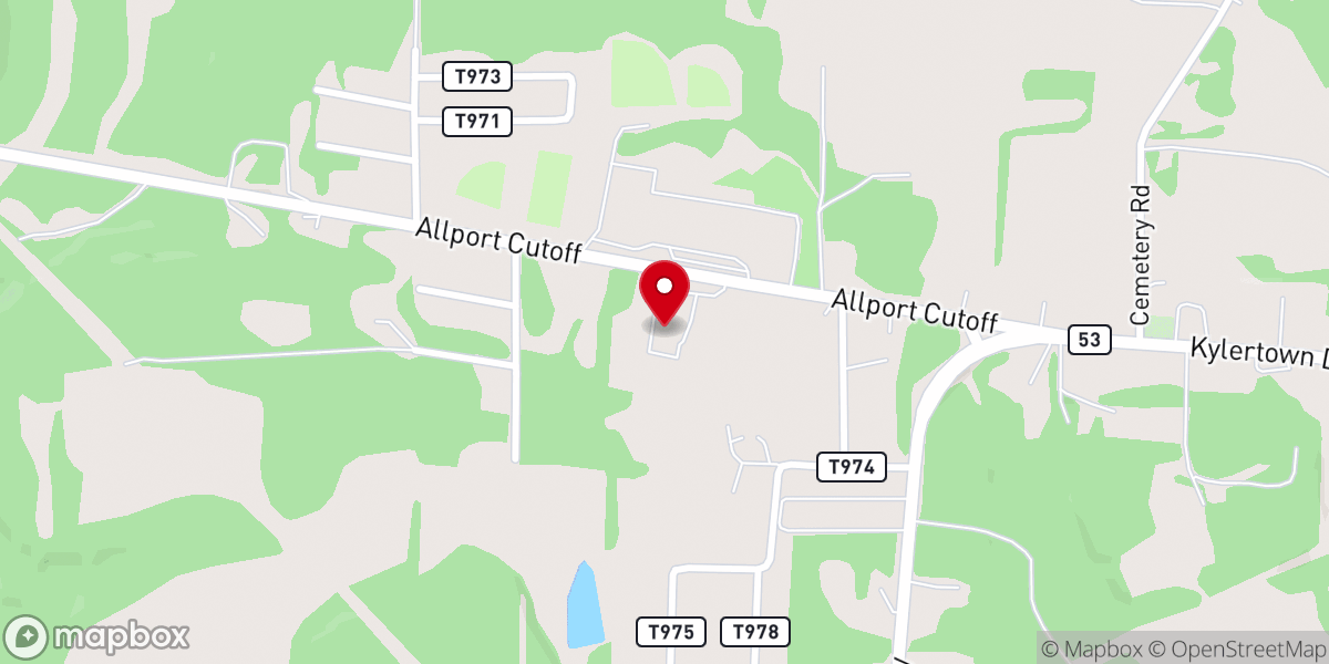 Map showing location of Gethsemane United Methodist Gym