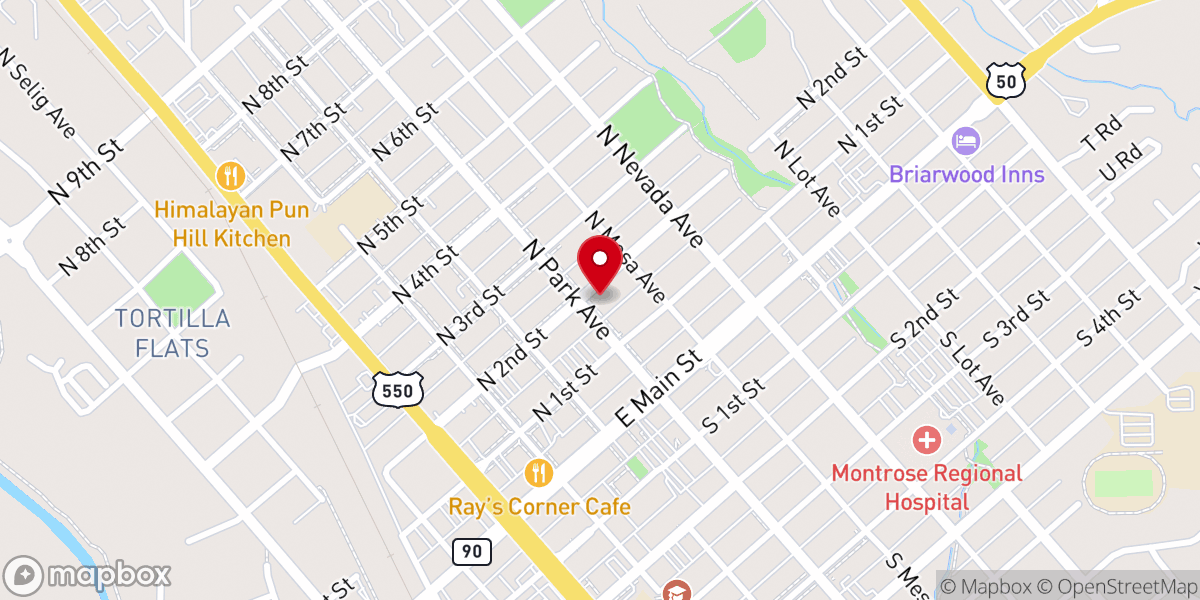 Map showing location of Hope Evangelical Lutheran Church