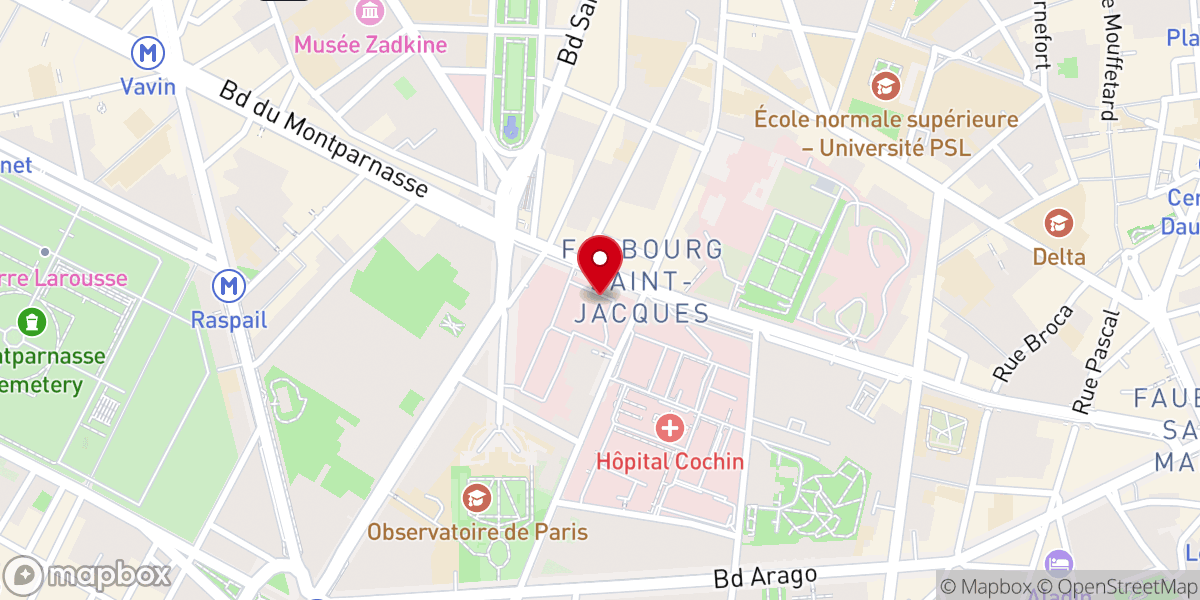 Map showing location of Chapelle de l'abbaye de Port-Royal