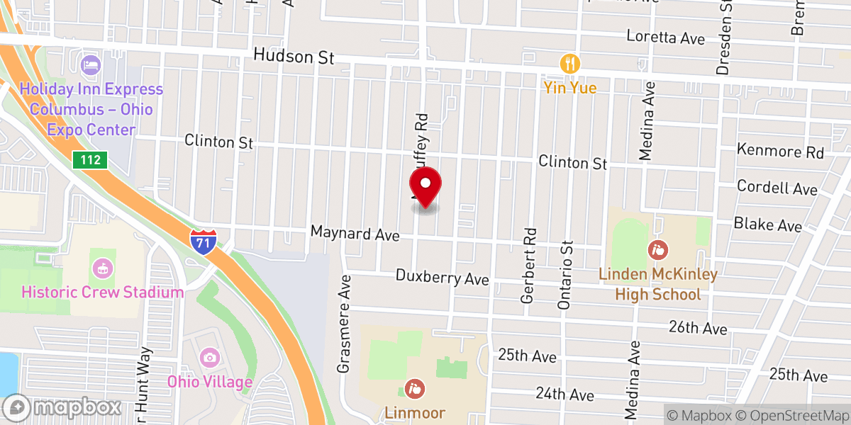 Map showing location of New Haven Church