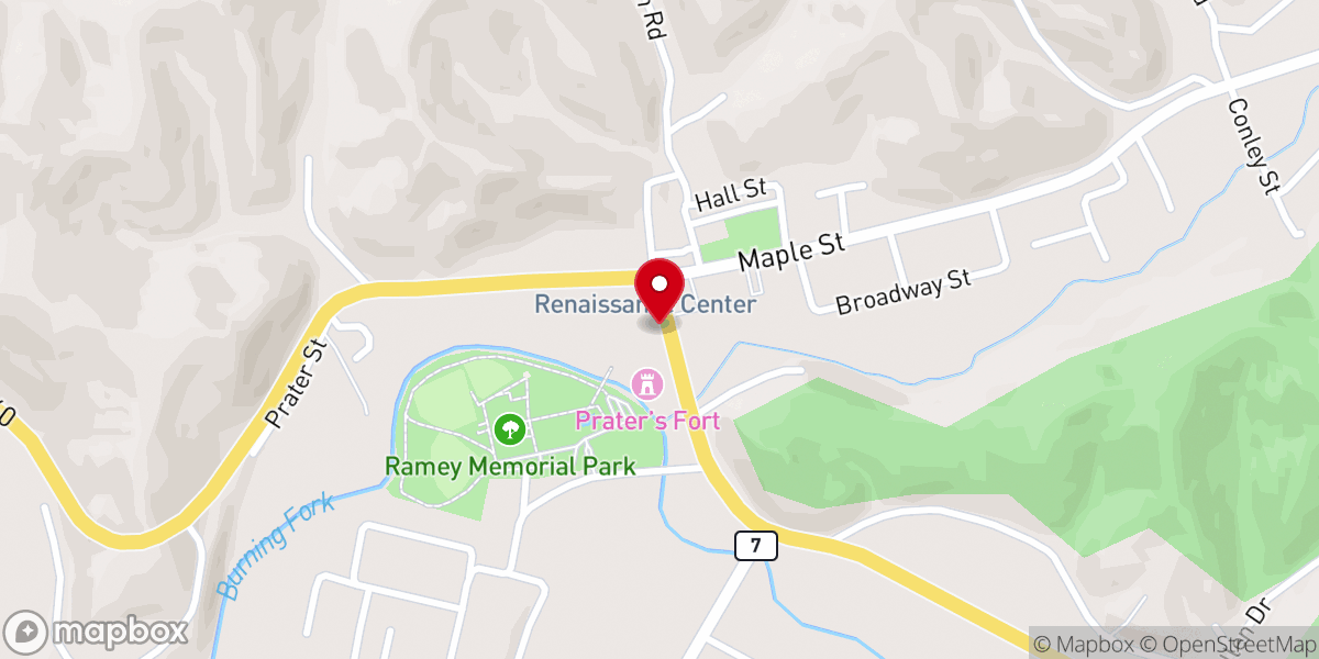 Map showing location of Prater Memorial United Methodist