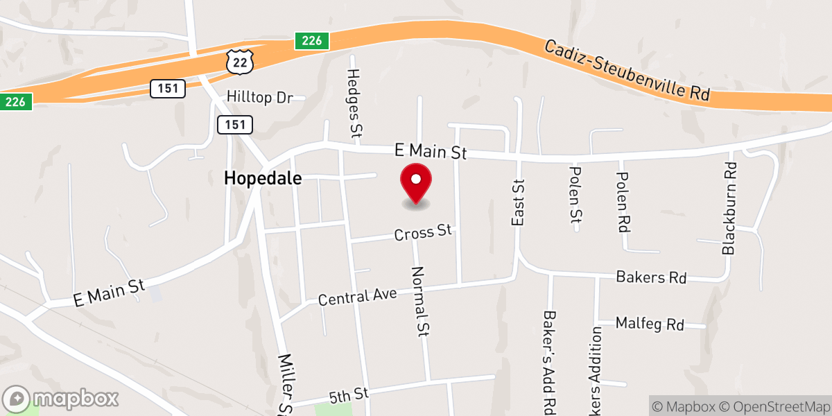 Map showing location of Sacred Heart Catholic Church