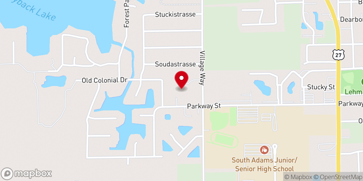 Map showing location of Grace Bible Church