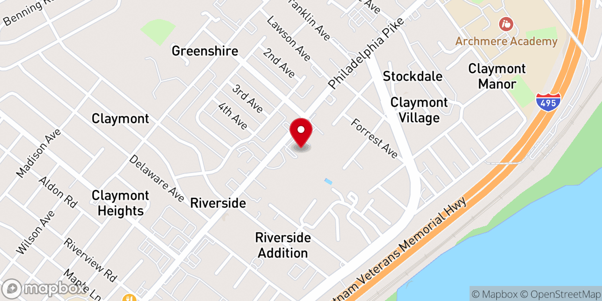 Map showing location of Holy Rosary Catholic Church