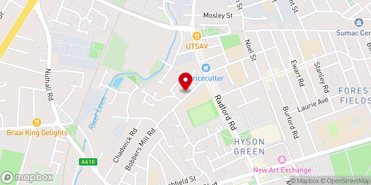 Map showing location of St Stephens With St Pauls Church