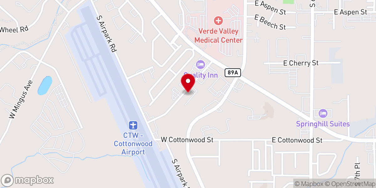 Map showing location of Calvary Harvest Cottonwood, Az