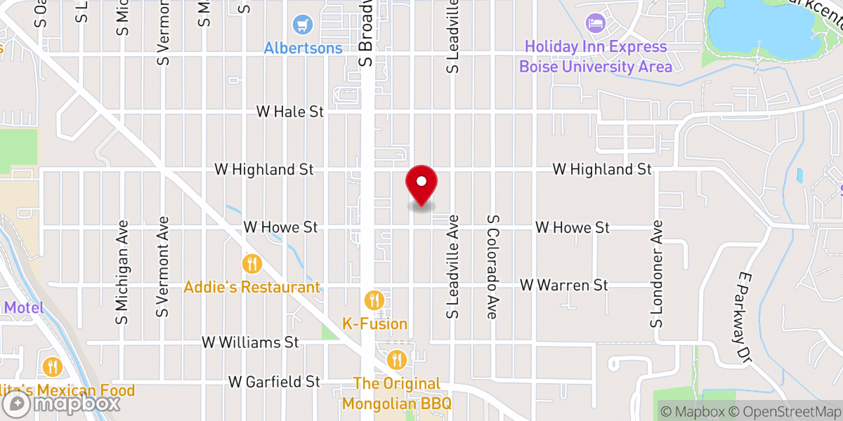 Map showing location of Table Rock Church