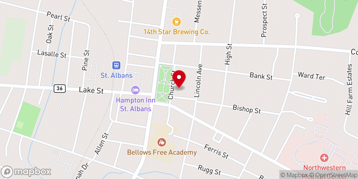 Map showing location of Saint Pauls United Methodist Church