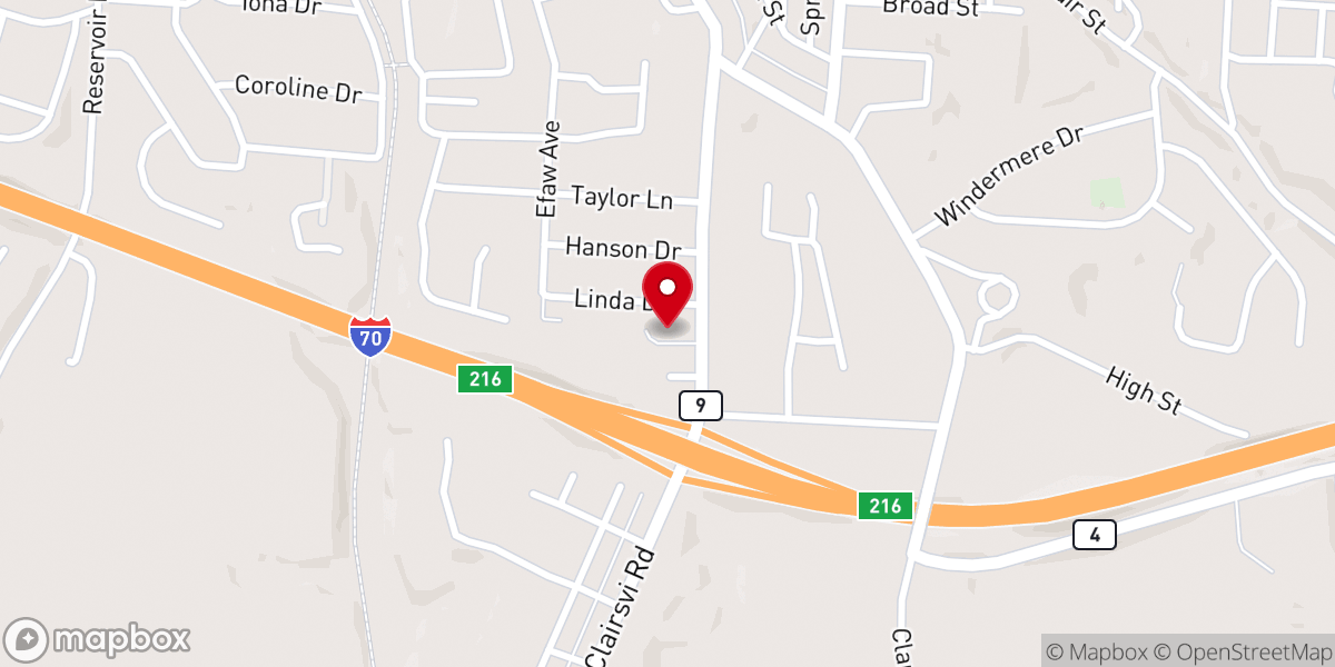 Map showing location of Christ the King Lutheran Church