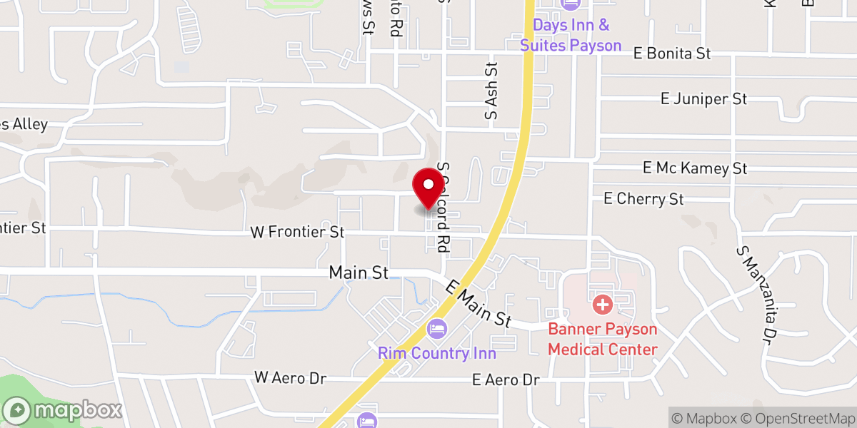 Map showing location of Rim Country Church of Christ