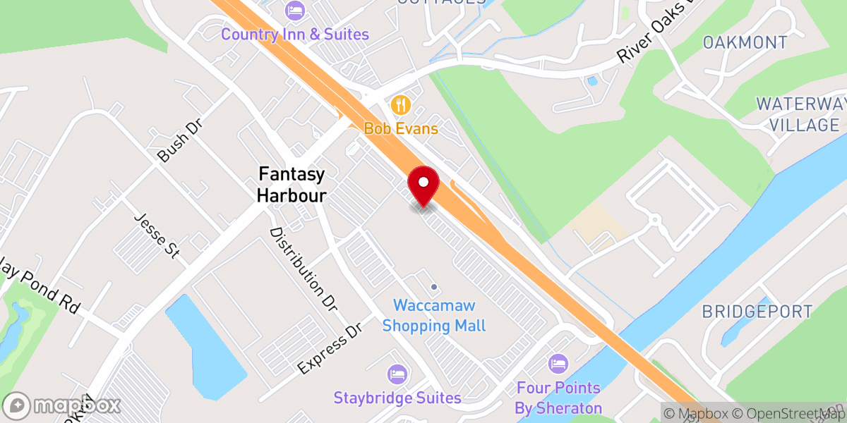 Map showing location of Alcance Myrtle Beach Church