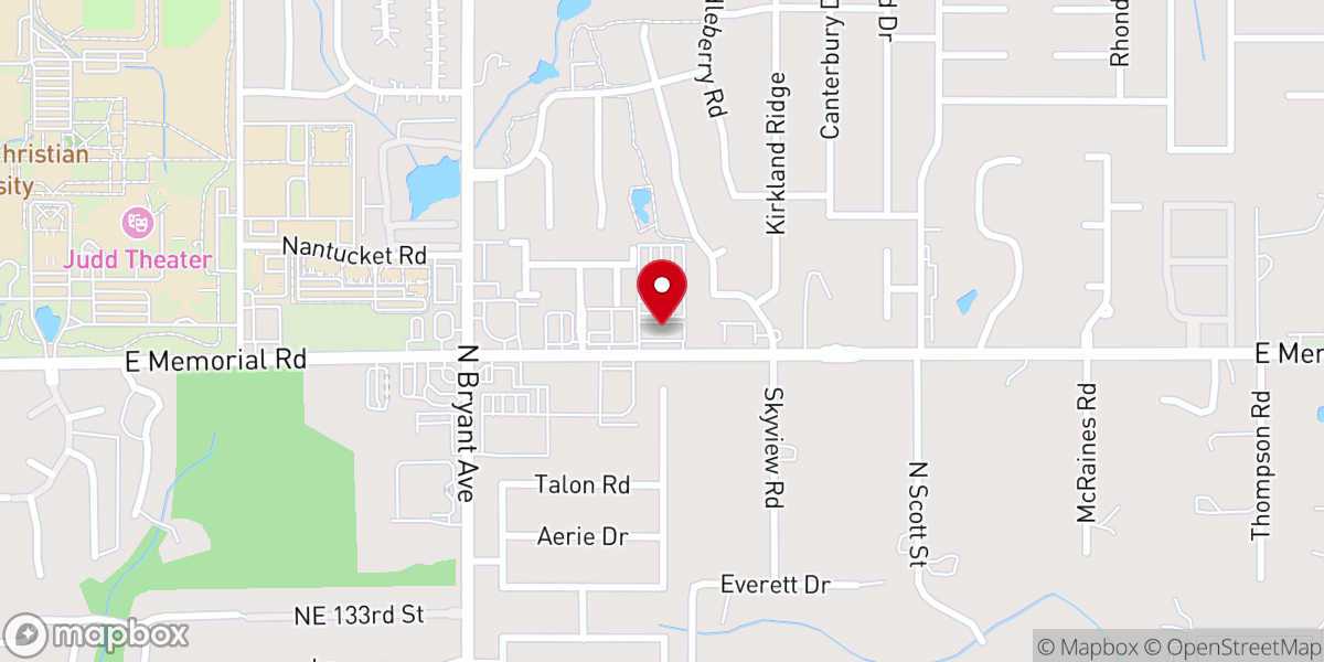 Map showing location of Oklahoma Church Project