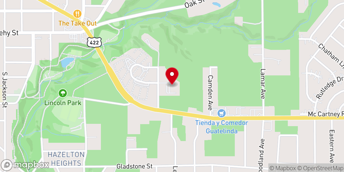 Map showing location of Spanish Evangelical Church