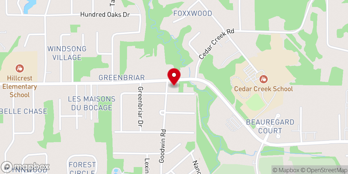 Map showing location of First United Pentecostal Church
