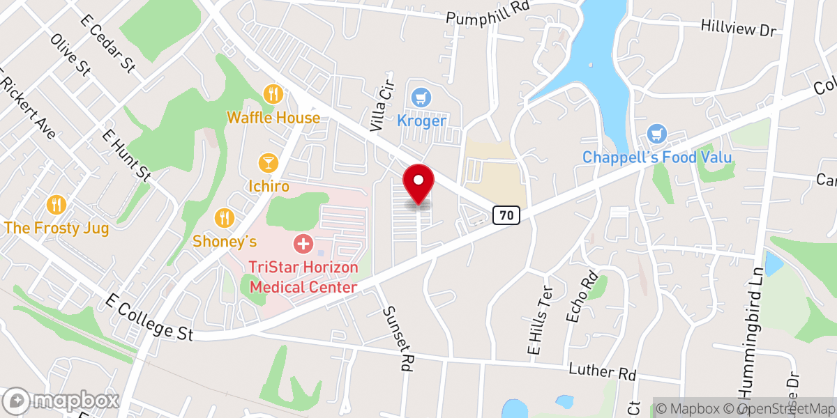 Map showing location of Freedom Church Dickson Assemblies of God