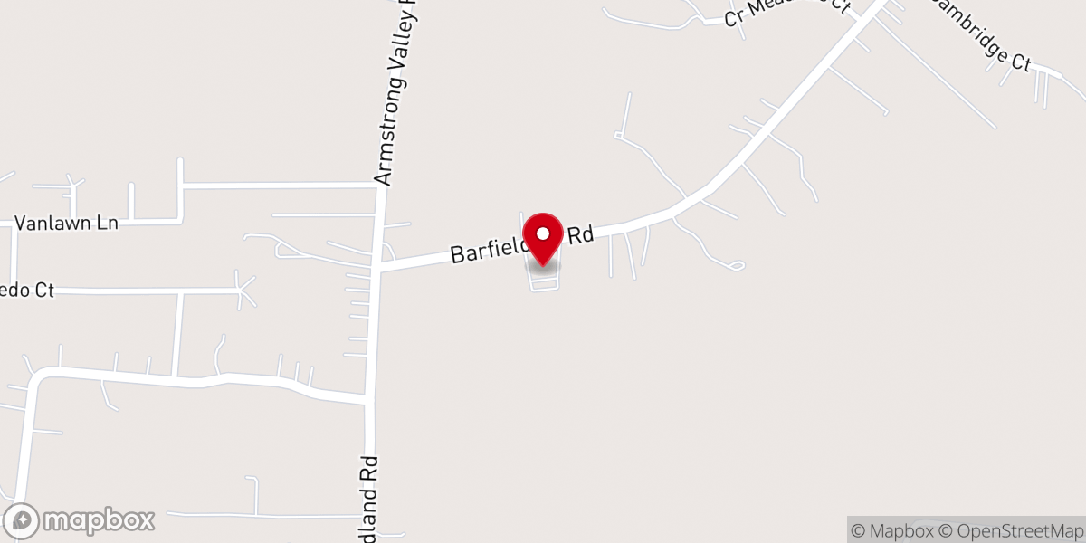 Map showing location of Cresent Church of Christ