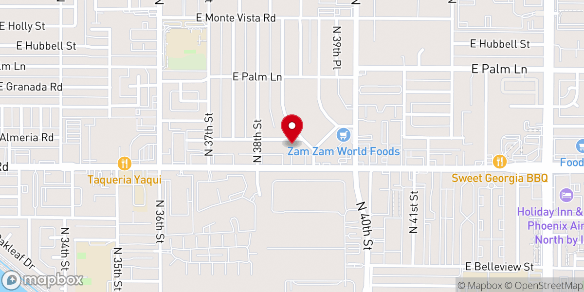 Map showing location of Arizona Karen Baptist Church