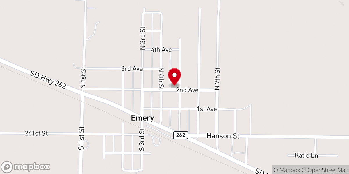 Map showing location of St John's Lutheran Church