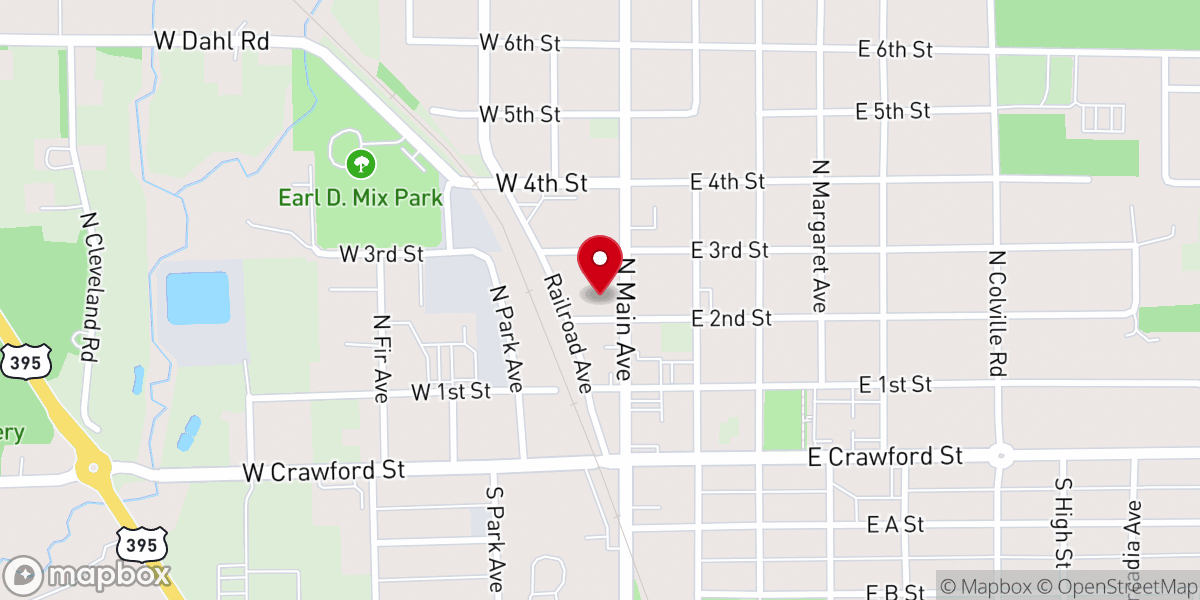 Map showing location of Open Door Congregational Church
