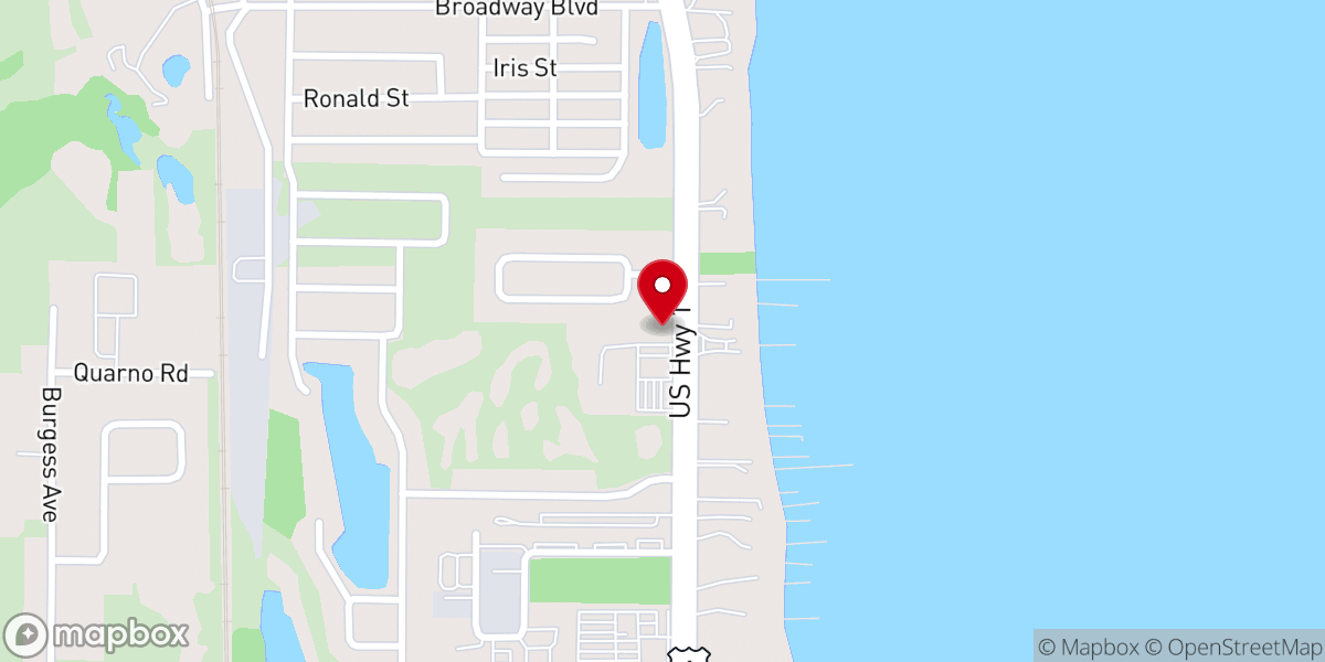 Map showing location of Blessed Sacrament Thrift Shop