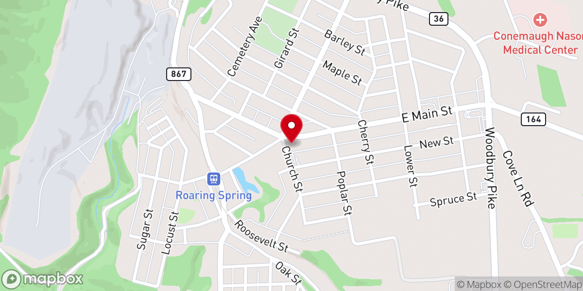 Map showing location of Bare Memorial Church of God