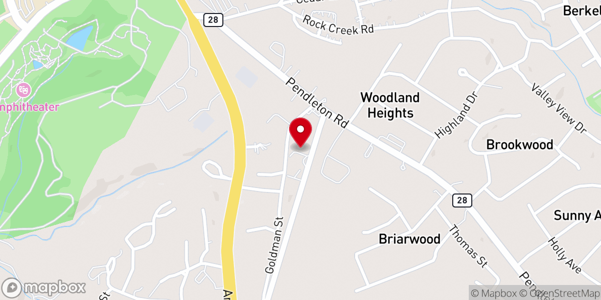 Map showing location of Pressley Auto Services