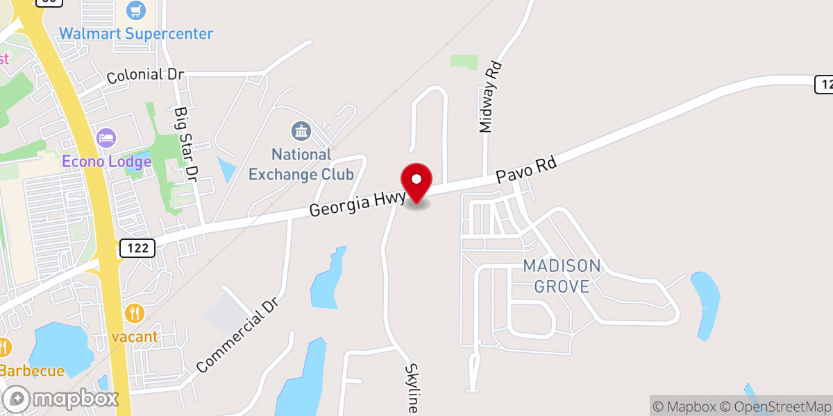 Map showing location of Faith Baptist Church