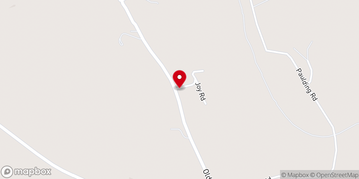 Map showing location of New Hope Baptist Church