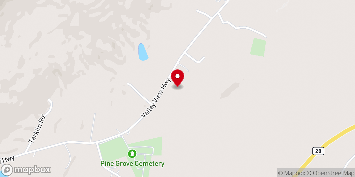 Map showing location of Victory Baptist Church