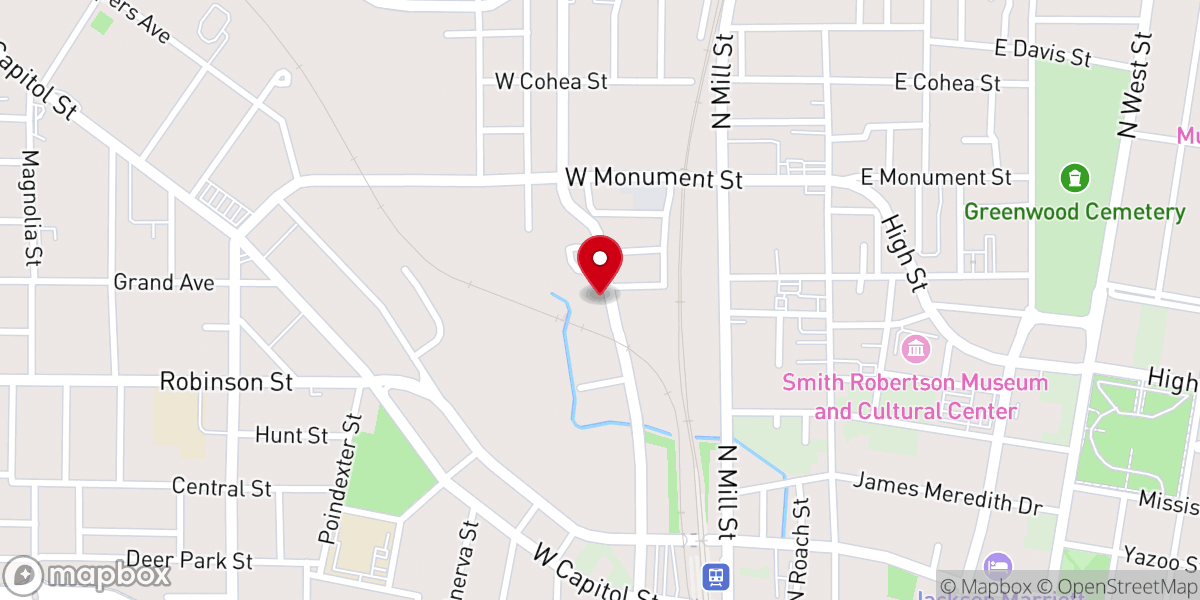Map showing location of Greater Clark Street Baptist Church