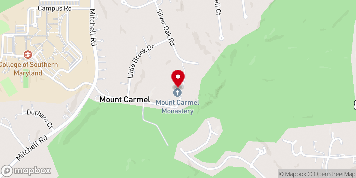 Map showing location of Carmel of Port Tobacco