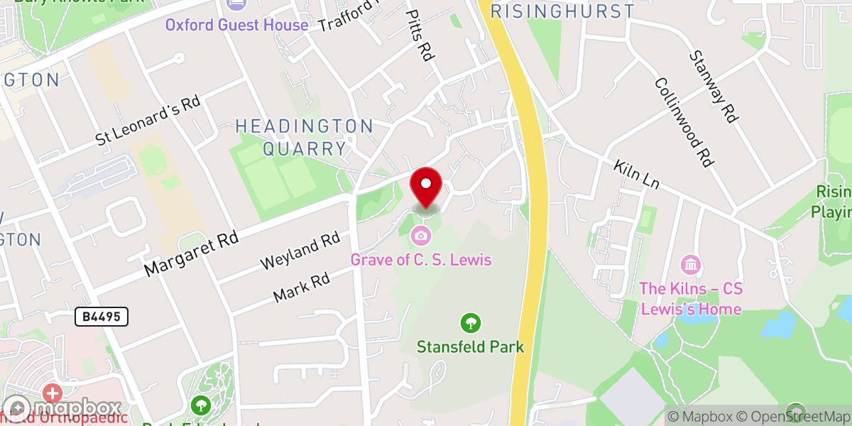 Map showing location of Holy Trinity Church