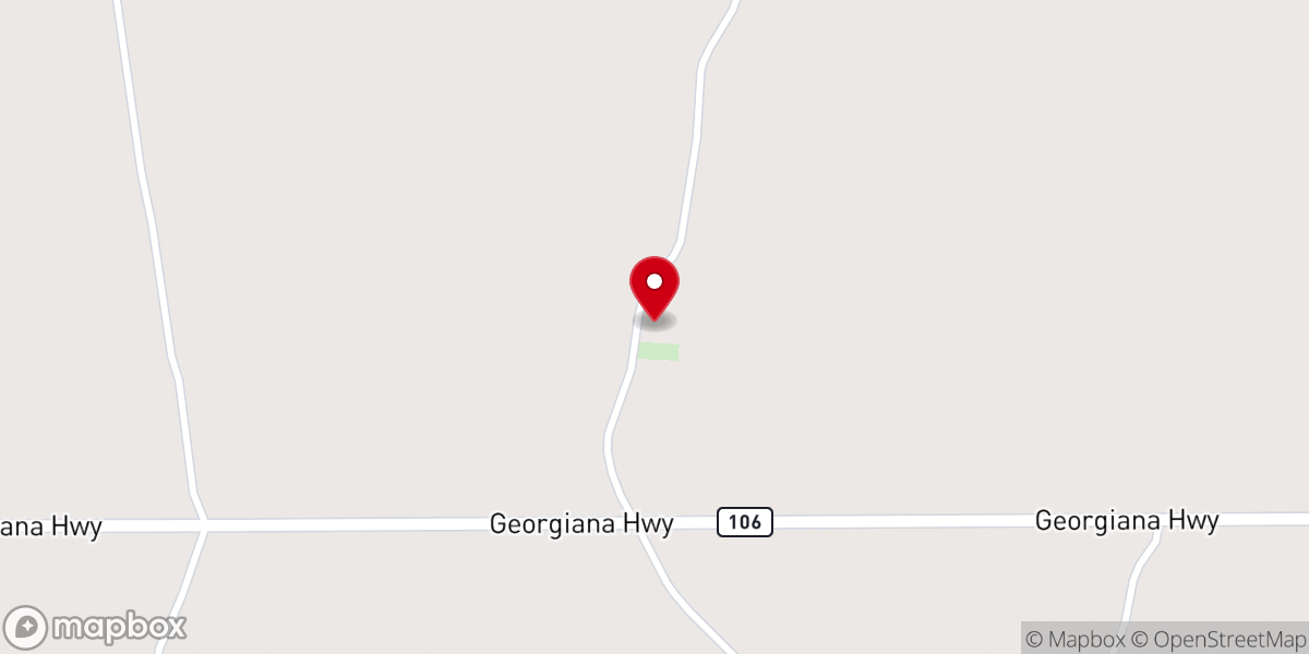 Map showing location of Spring Hill Primitive Baptist Church