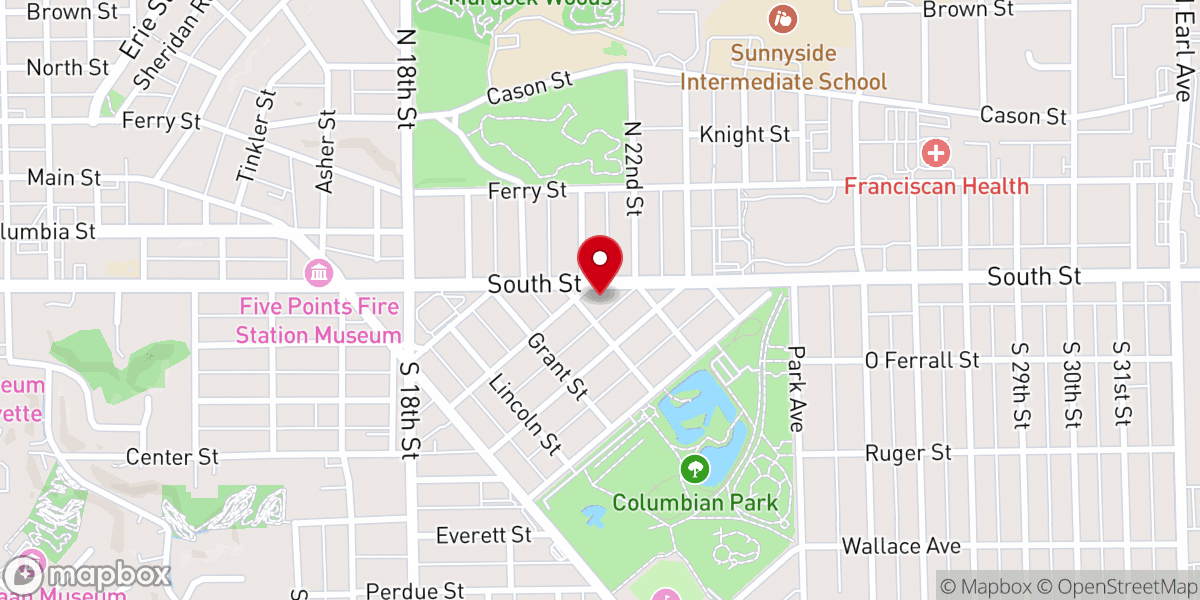 Map showing location of First Free Methodist Church