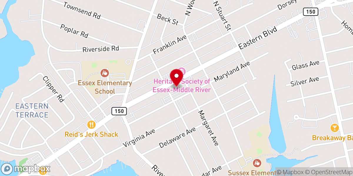 Map showing location of Essex United Methodist Church