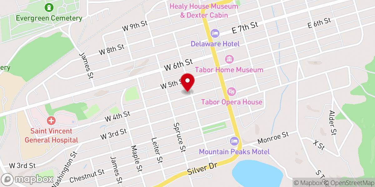 Map showing location of St George Episcopal Mission