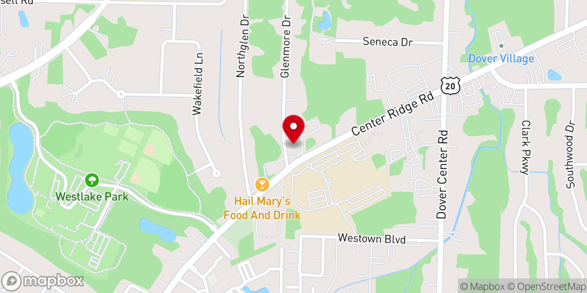 Map showing location of Westlake United Methodist Church